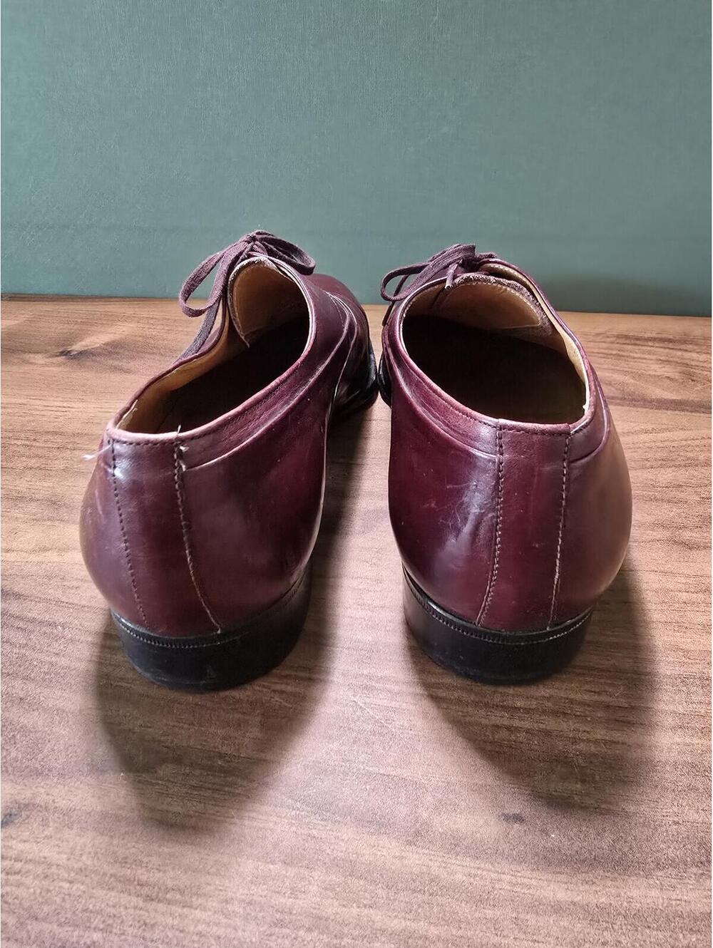 Vintage Dominic D'Bruzzi Grodins Burgundy Leather Oxford Dress Shoes Women's 10 - Picture 8 of 8